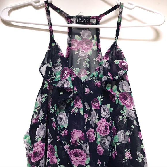 Flowy Floral Sheer Top S/M - Picture 3 of 4